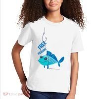 Funny Fish Free Piercing Kids T-Shirt thumb 2