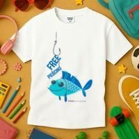 Funny Fish Free Piercing Kids T-Shirt thumb 3