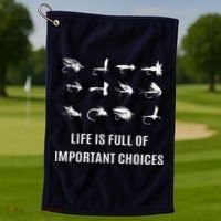 Fly Fishing Fisherman Gift Golf Towel thumb 1