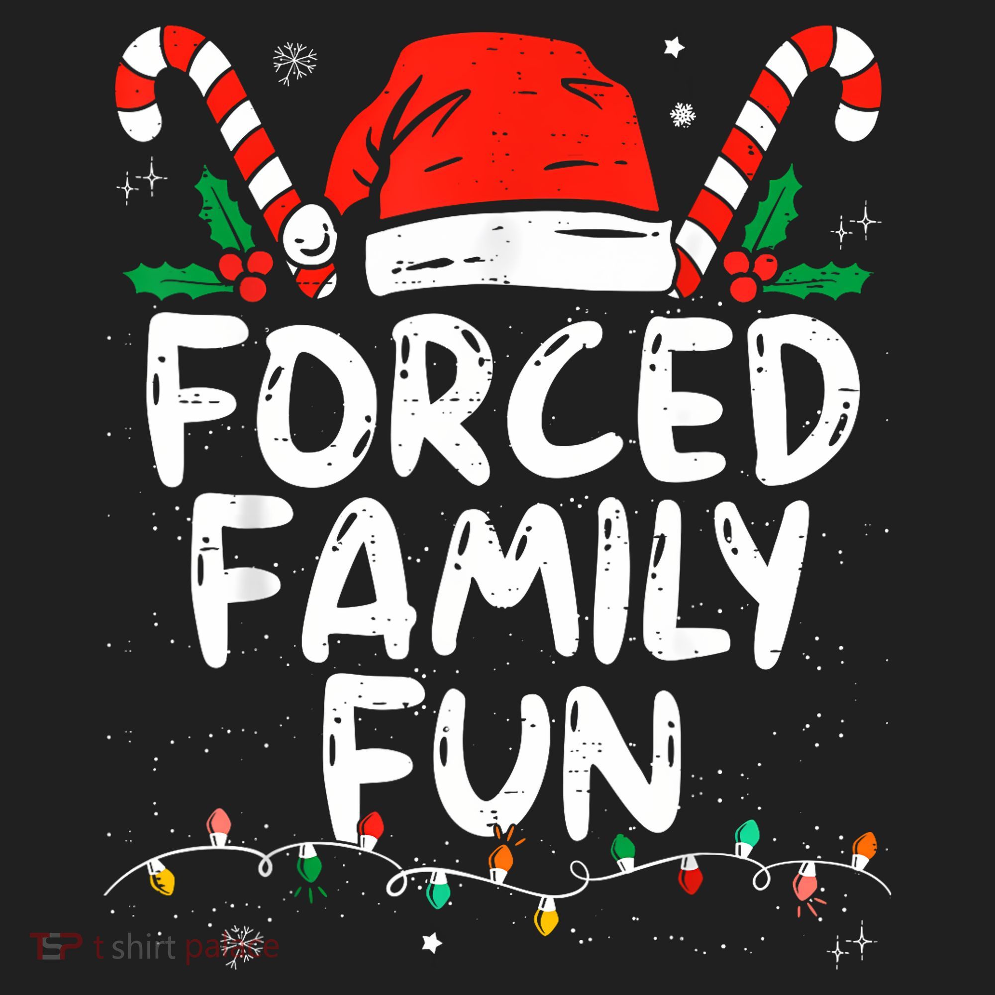 Forced Family Fun Sarcastic Christmas Funny Women's Sweatshirt
