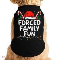 Forced Family Fun Sarcastic Christmas Funny Doggie Tank thumb 0