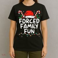 Forced Family Fun Sarcastic Christmas Funny T-Shirt thumb 4