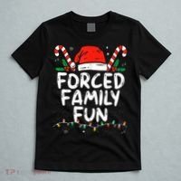 Forced Family Fun Sarcastic Christmas Funny T-Shirt thumb 5