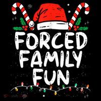 Forced Family Fun Sarcastic Christmas Funny Women's Hoodie thumb 2