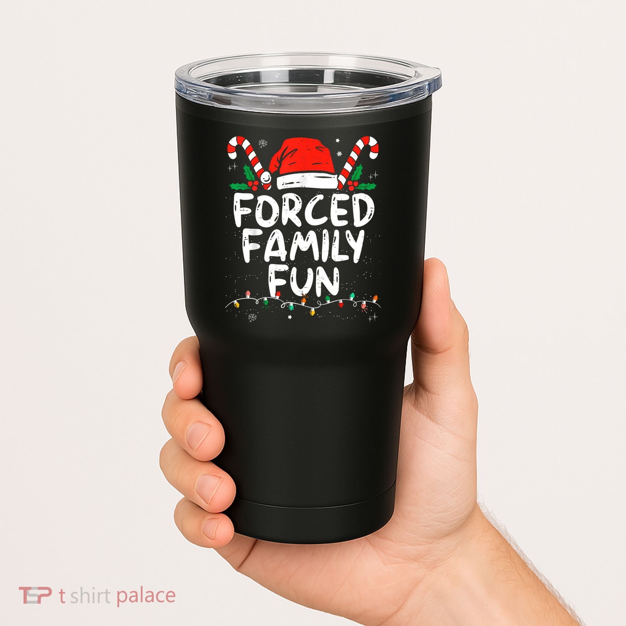 Forced Family Fun Sarcastic Christmas Funny Tumbler