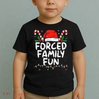Forced Family Fun Sarcastic Christmas Funny Toddler T-Shirt thumb 2