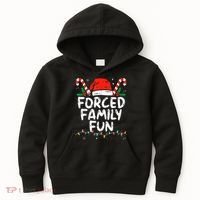 Forced Family Fun Sarcastic Christmas Funny Kids Hoodie thumb 0