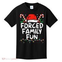Forced Family Fun Sarcastic Christmas Funny Kids T-Shirt thumb 0