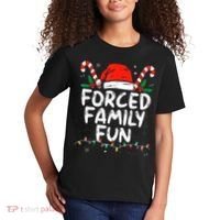 Forced Family Fun Sarcastic Christmas Funny Kids T-Shirt thumb 2