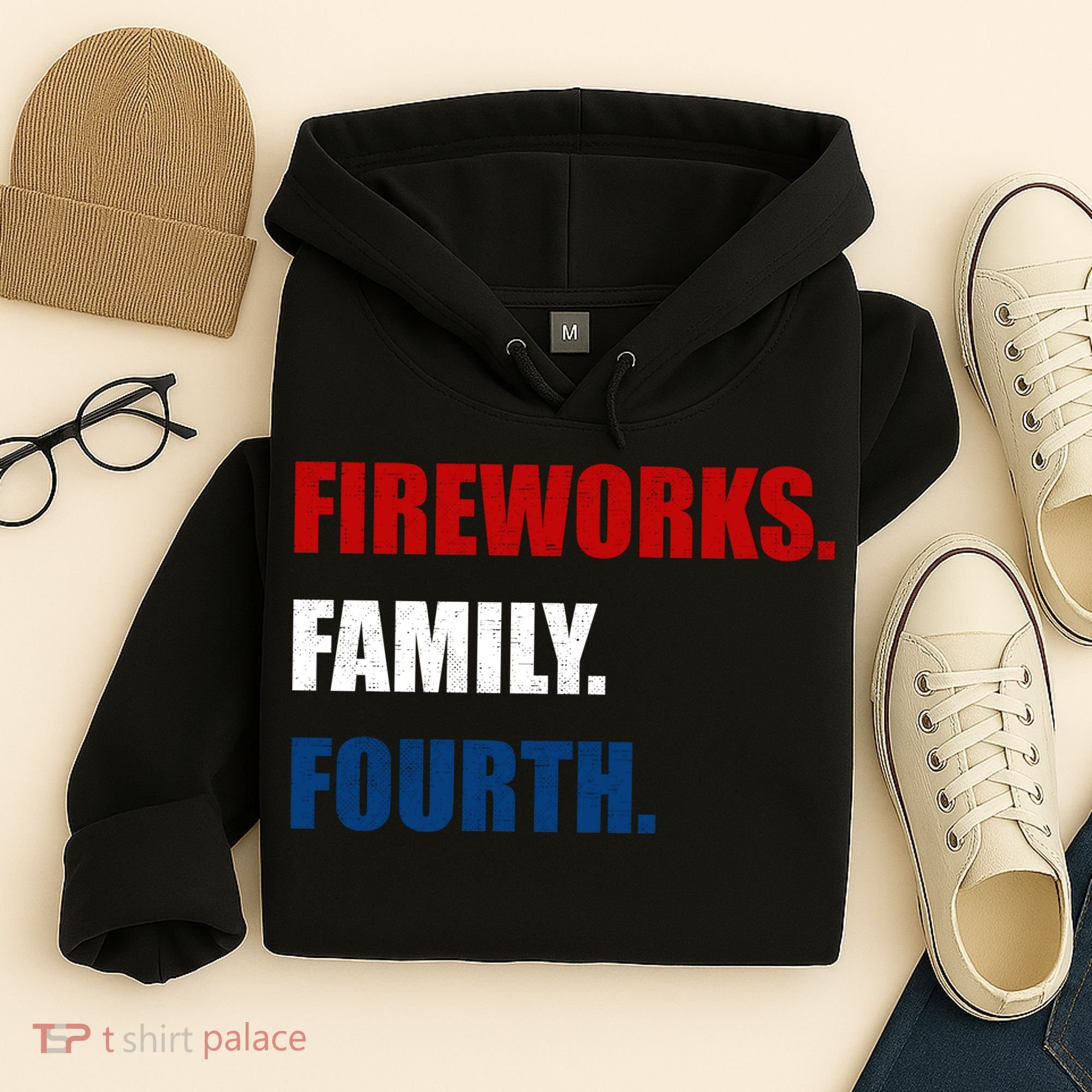 Fireworks Family Fourth Hoodie