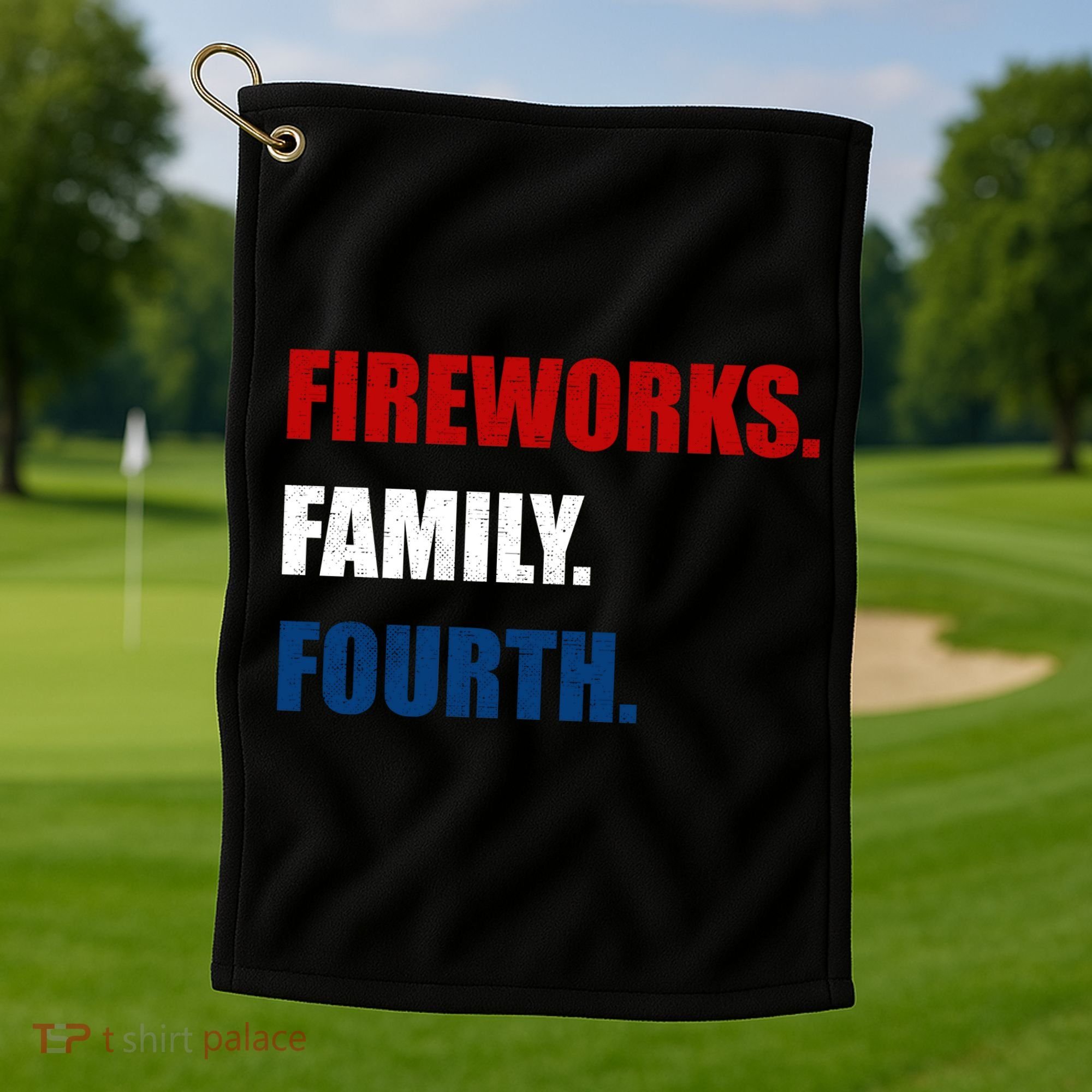 Fireworks Family Fourth Golf Towel