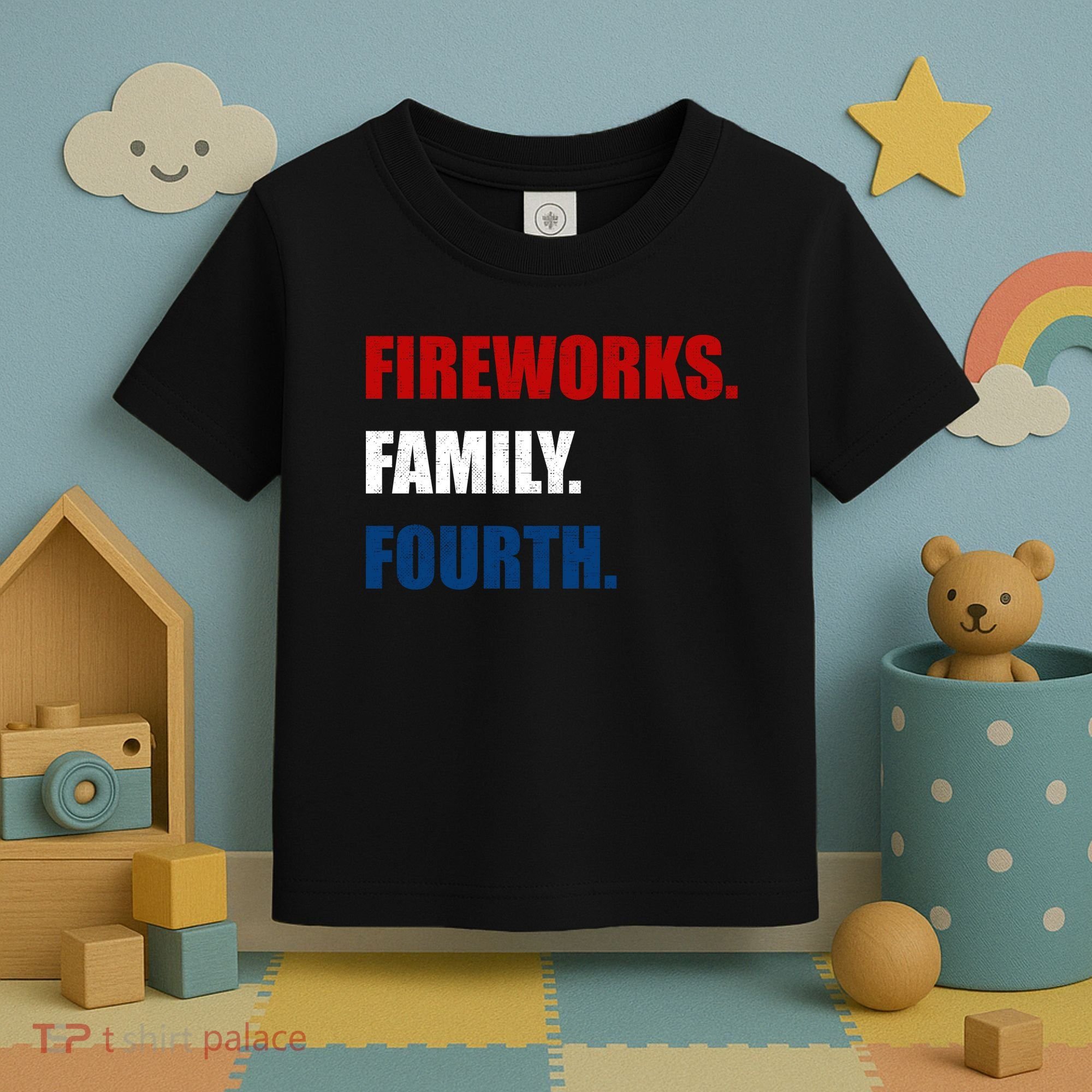 Fireworks Family Fourth Toddler T-Shirt