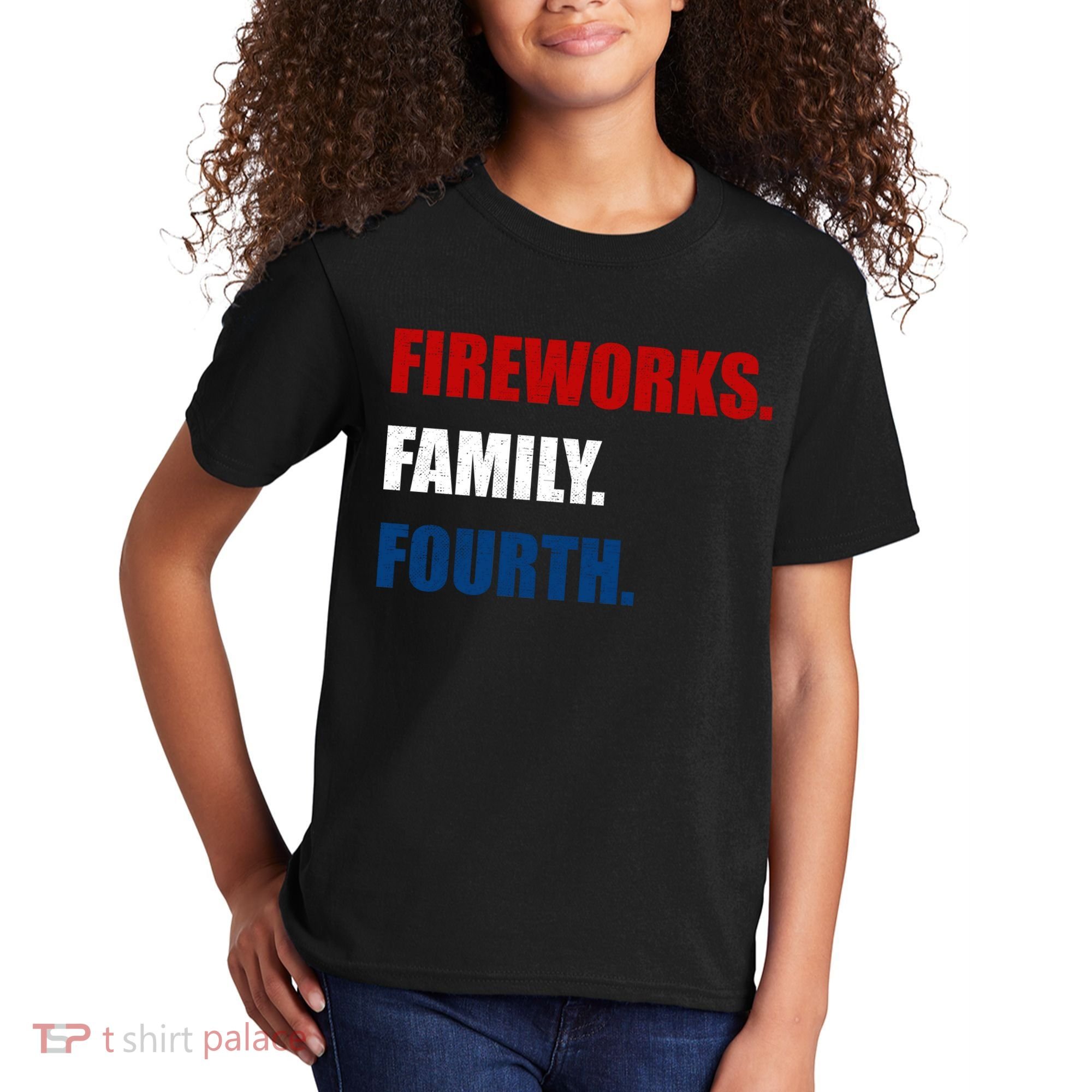 Fireworks Family Fourth Kids T-Shirt