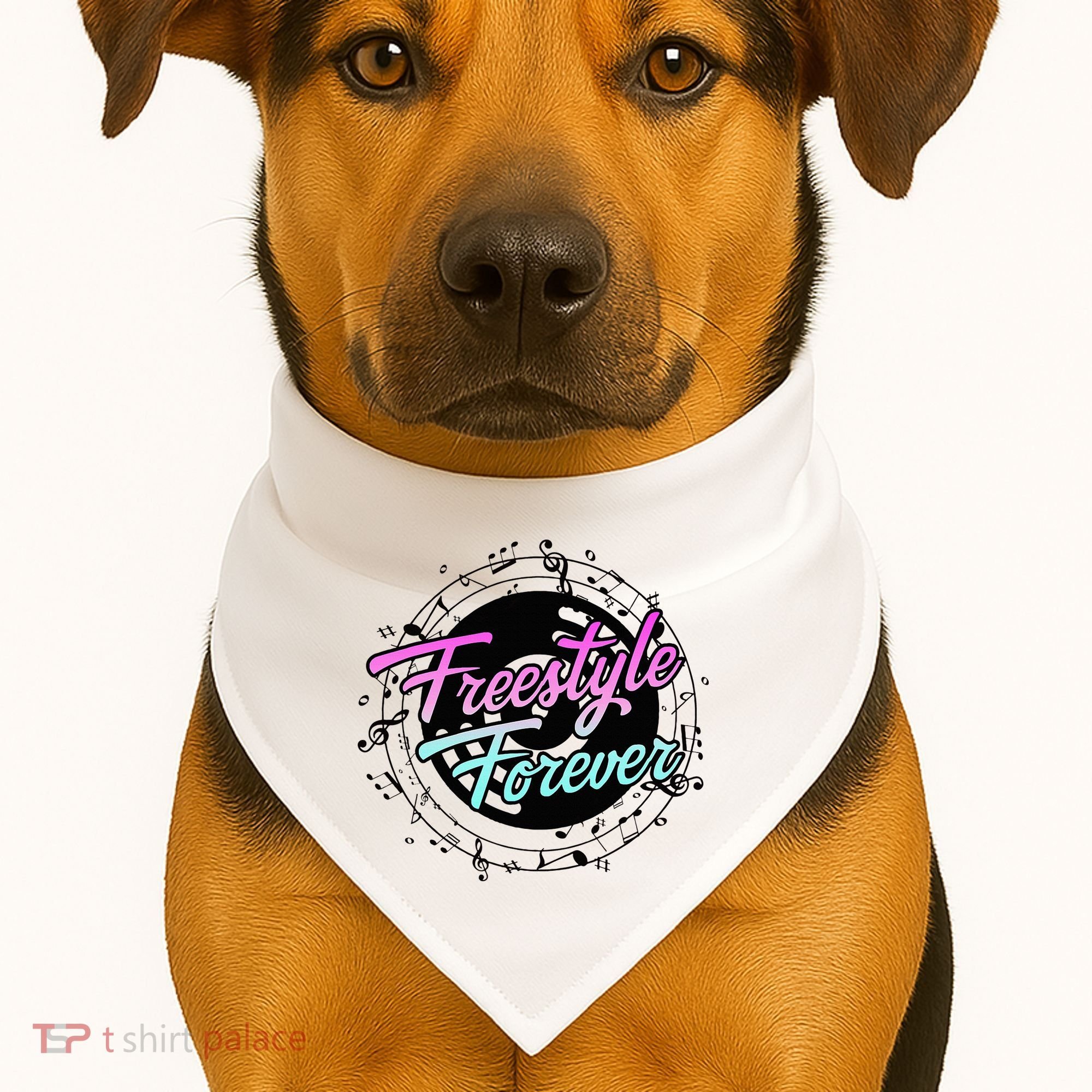Freestyle Forever For Lovers Of 80s Freestyle Dance Music USA-Made Doggie Bandana