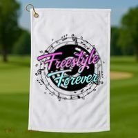 Freestyle Forever For Lovers Of 80s Freestyle Dance Music Golf Towel thumb 1
