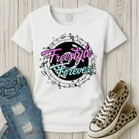 Freestyle Forever For Lovers Of 80s Freestyle Dance Music Women's T-Shirt thumb 3