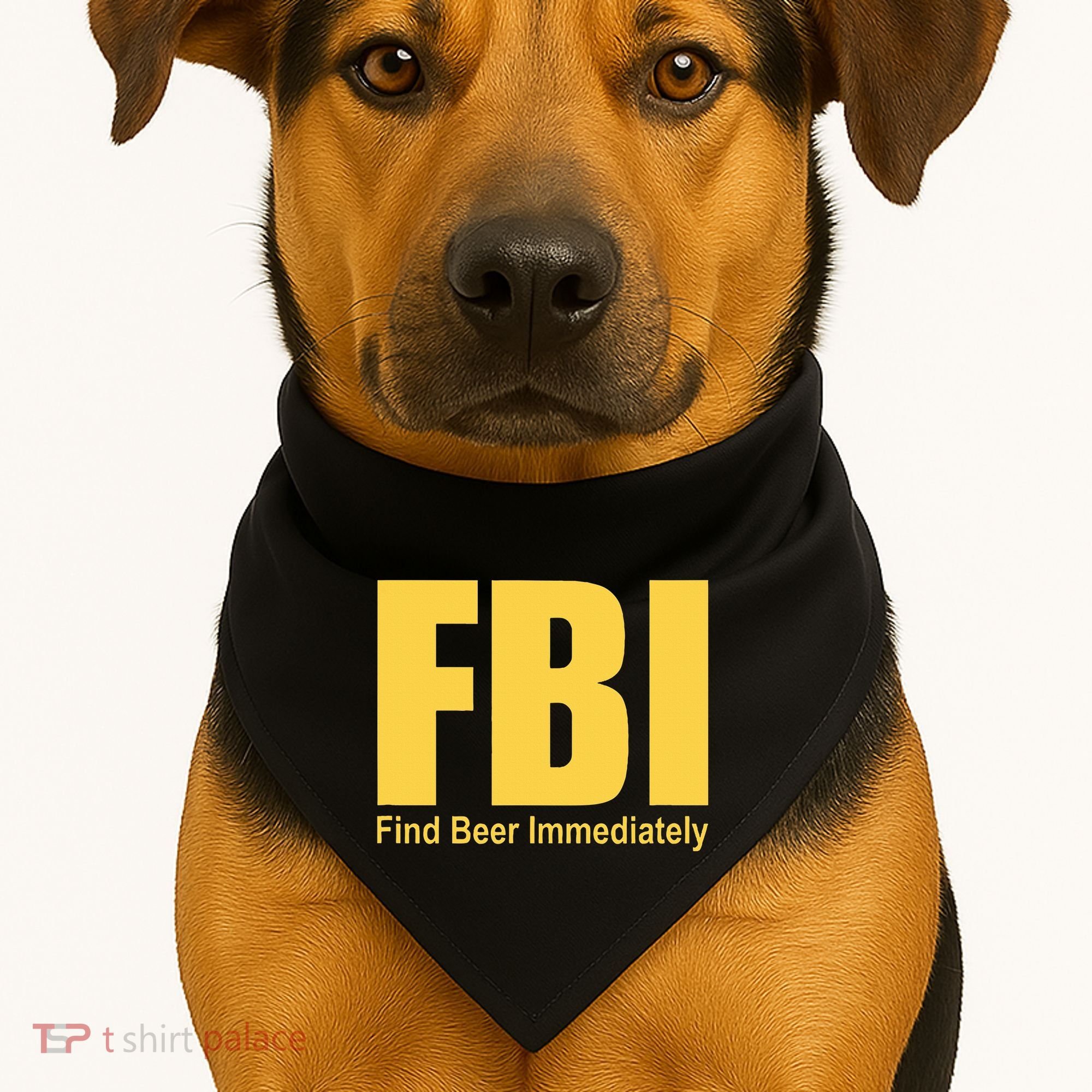 Funny Fbi Find Beer Immediately USA-Made Doggie Bandana