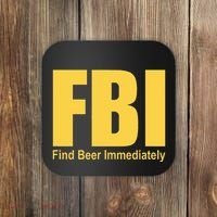 Funny Fbi Find Beer Immediately Coaster thumb 0