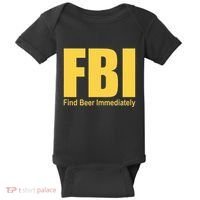 Funny Fbi Find Beer Immediately Baby Bodysuit thumb 0