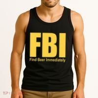 Funny Fbi Find Beer Immediately Tank Top thumb 3