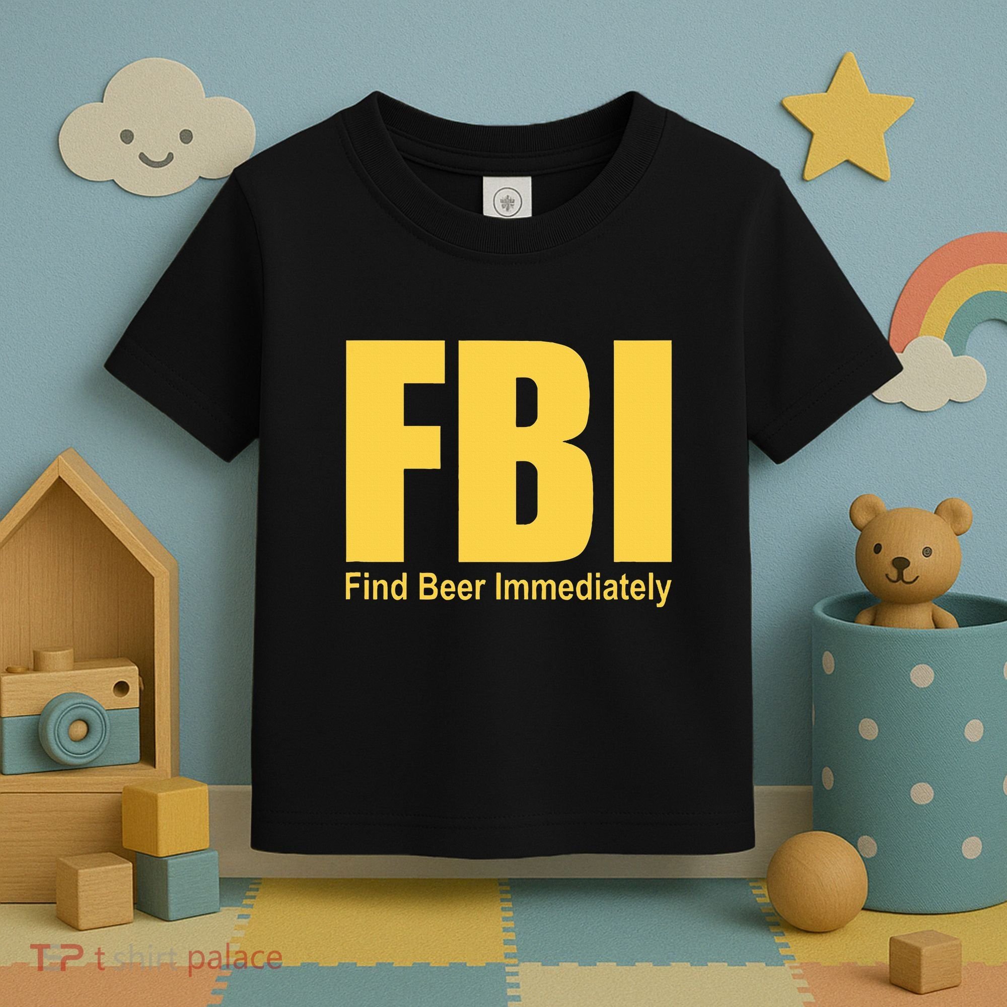 Funny Fbi Find Beer Immediately Toddler T-Shirt