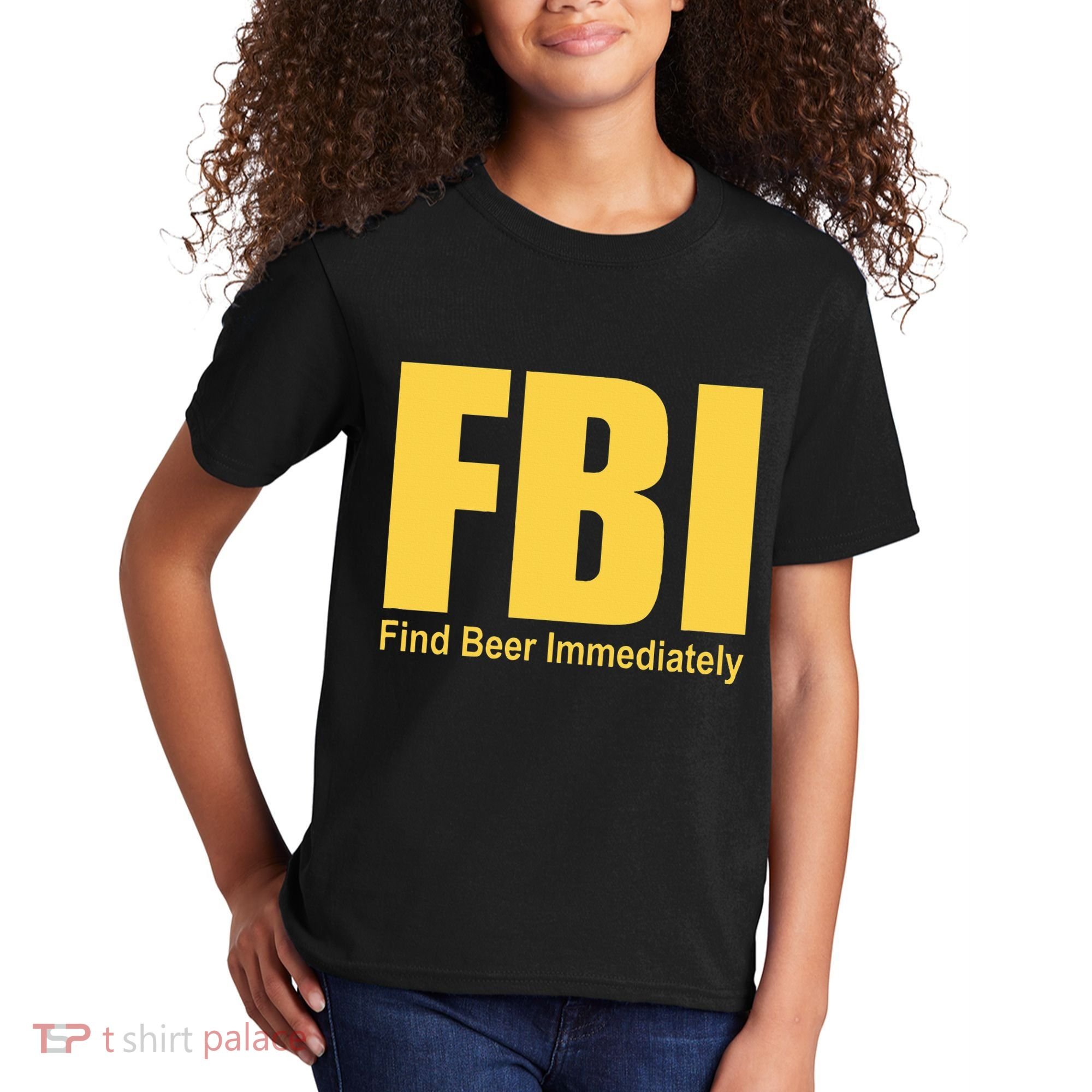 Funny Fbi Find Beer Immediately Kids T-Shirt