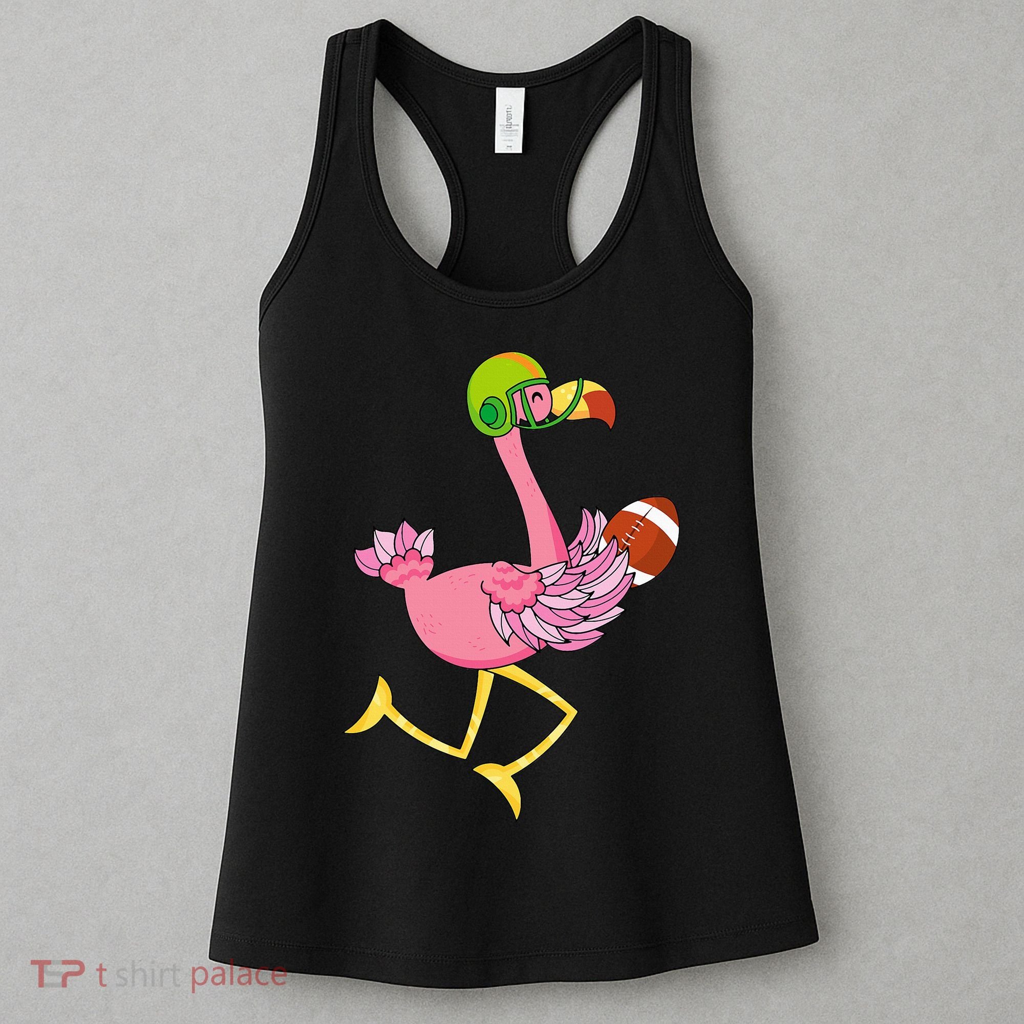 Flamingo Football Flamingo Playing Football Women's Tank Top