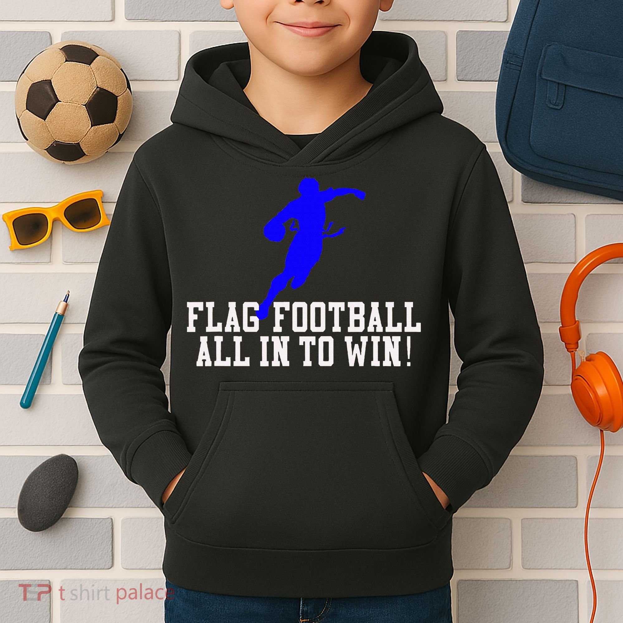 Flag Football Kids Hoodie
