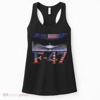 Funny F47 Fighter Jet Trump F 47 Jet Fighter Aircraft Women's Tank Top thumb 0