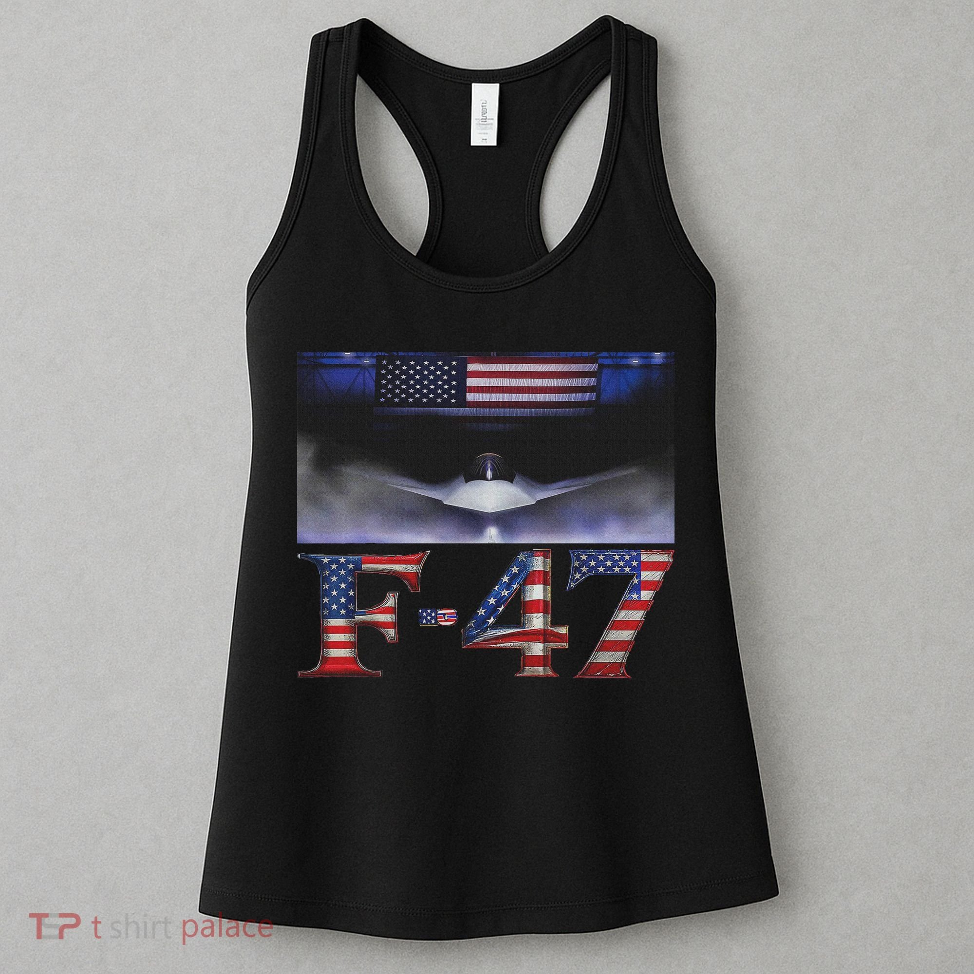 Funny F47 Fighter Jet Trump F 47 Jet Fighter Aircraft Women's Tank Top