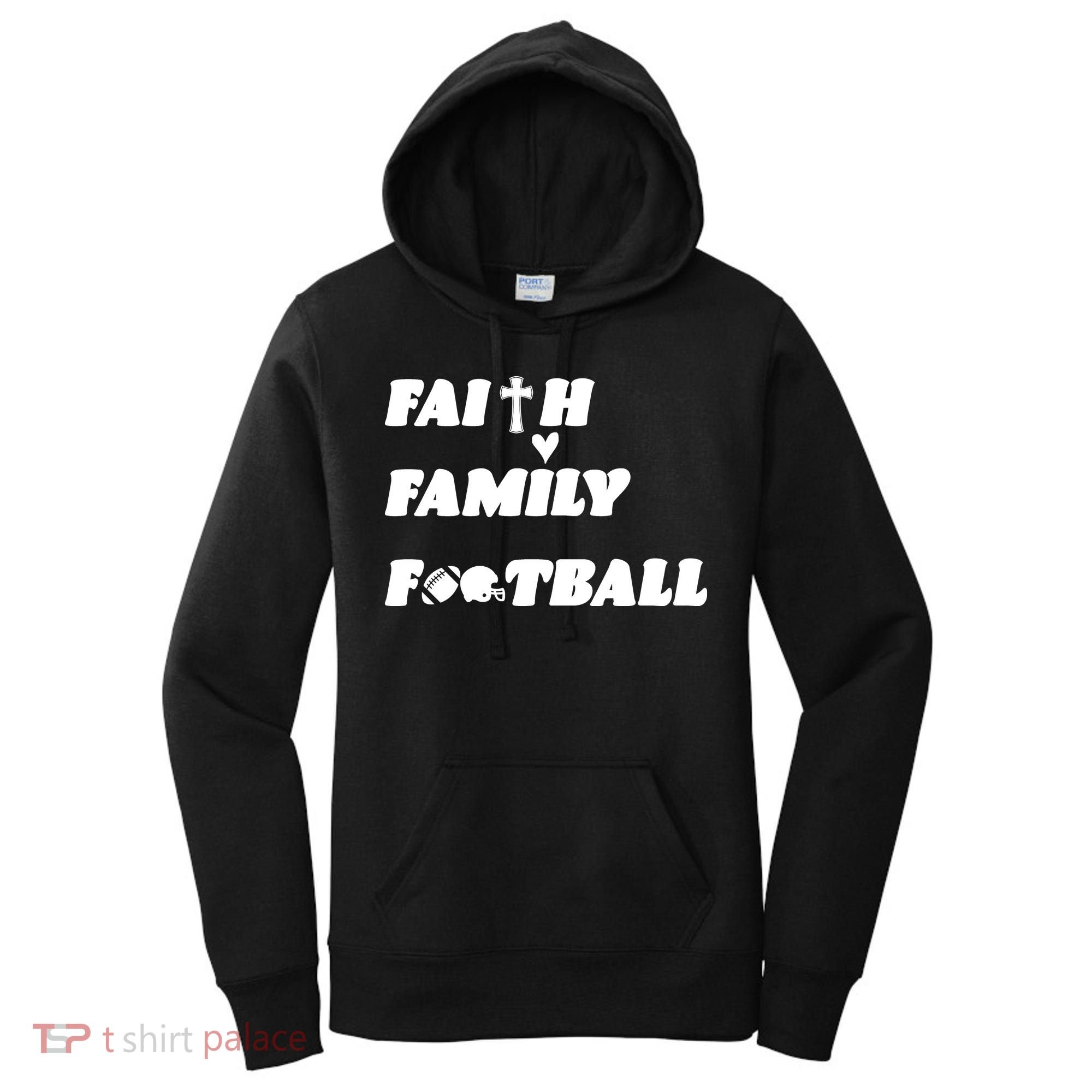 Faith Family Football Women's Hoodie