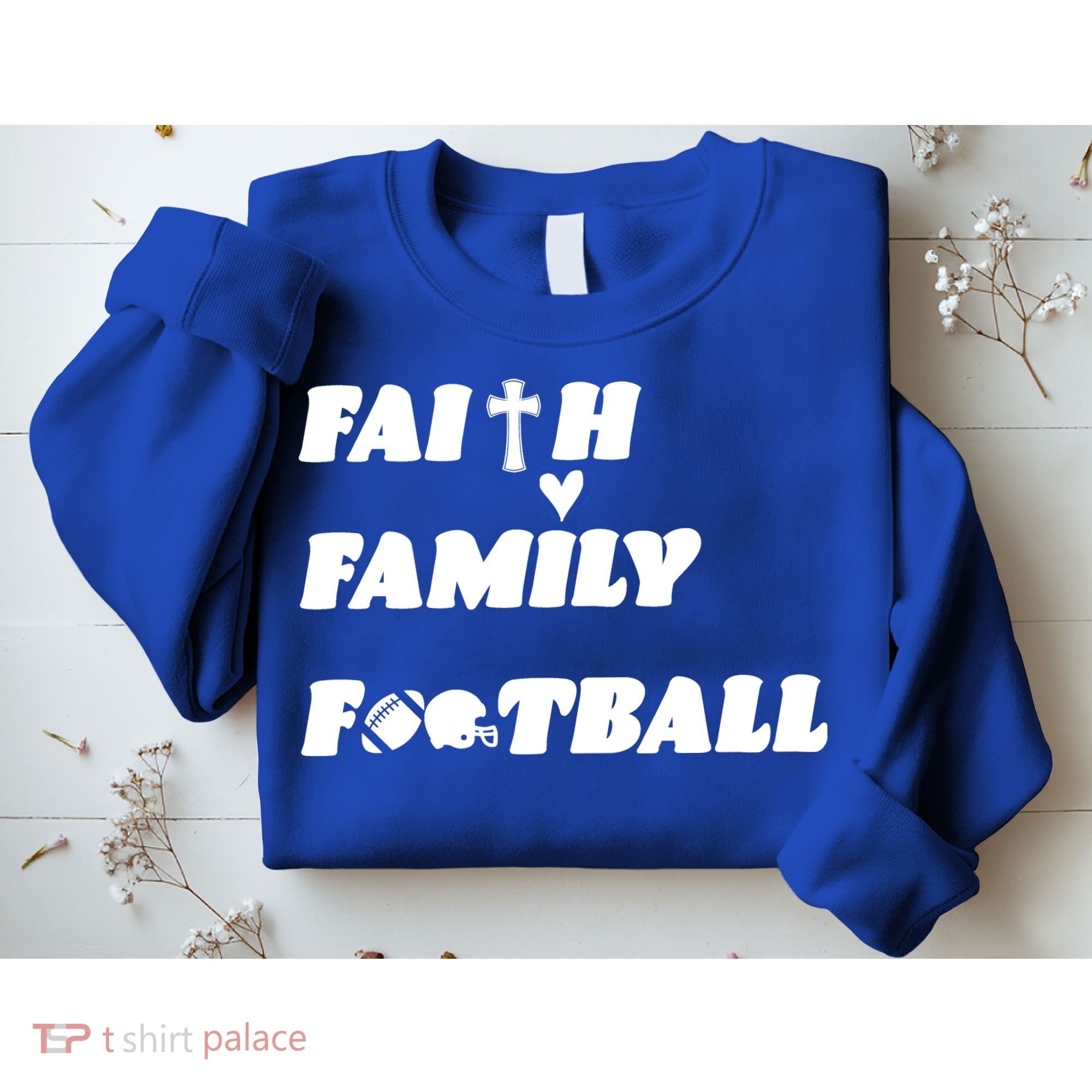 Faith Family Football Sweatshirt