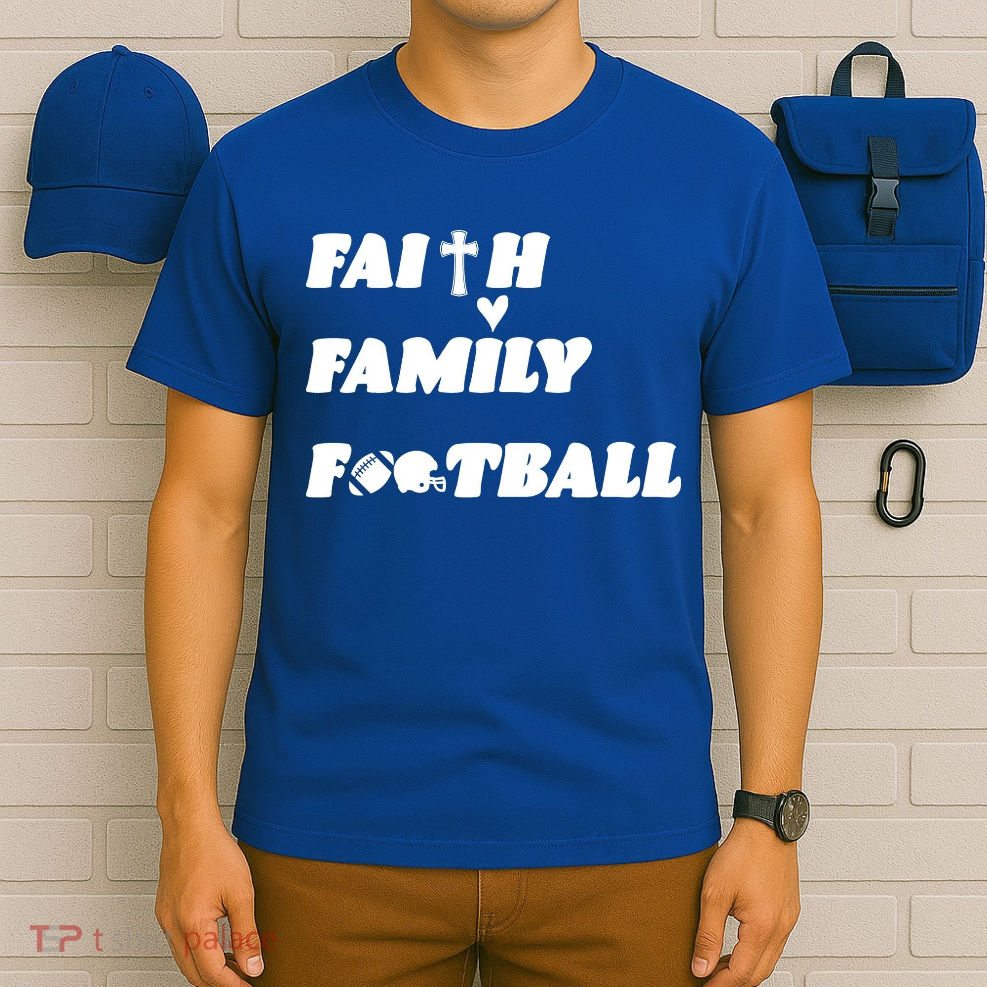 Faith Family Football T-Shirt