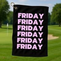 Friday Friday Friday Golf Towel thumb 1