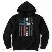 Faith Family Freedom Christian USA Cross Flag Hoodie thumb 0
