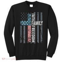 Faith Family Freedom Christian USA Cross Flag Sweatshirt thumb 0