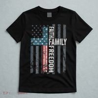 Faith Family Freedom Christian USA Cross Flag T-Shirt thumb 5