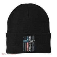 Faith Family Freedom Christian USA Cross Flag Beanie thumb 0