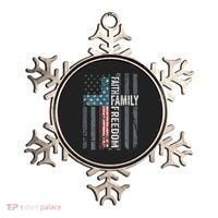 Faith Family Freedom Christian USA Cross Flag Ornament thumb 0