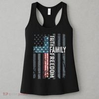 Faith Family Freedom Christian USA Cross Flag Women's Tank Top thumb 3
