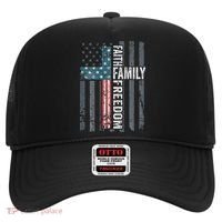 Faith Family Freedom Christian USA Cross Flag Hat thumb 0