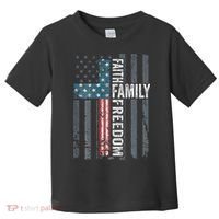 Faith Family Freedom Christian USA Cross Flag Toddler T-Shirt thumb 0