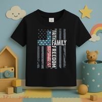Faith Family Freedom Christian USA Cross Flag Toddler T-Shirt thumb 3