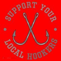 Funny Fishing Fisher Dad Gift Support Your Local Hookers Great Gift Santa Hat thumb 1