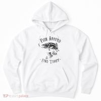 Funny Fishing Fish Around Find Trout Hoodie thumb 0