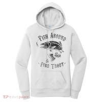 Funny Fishing Fish Around Find Trout Women's Hoodie thumb 0