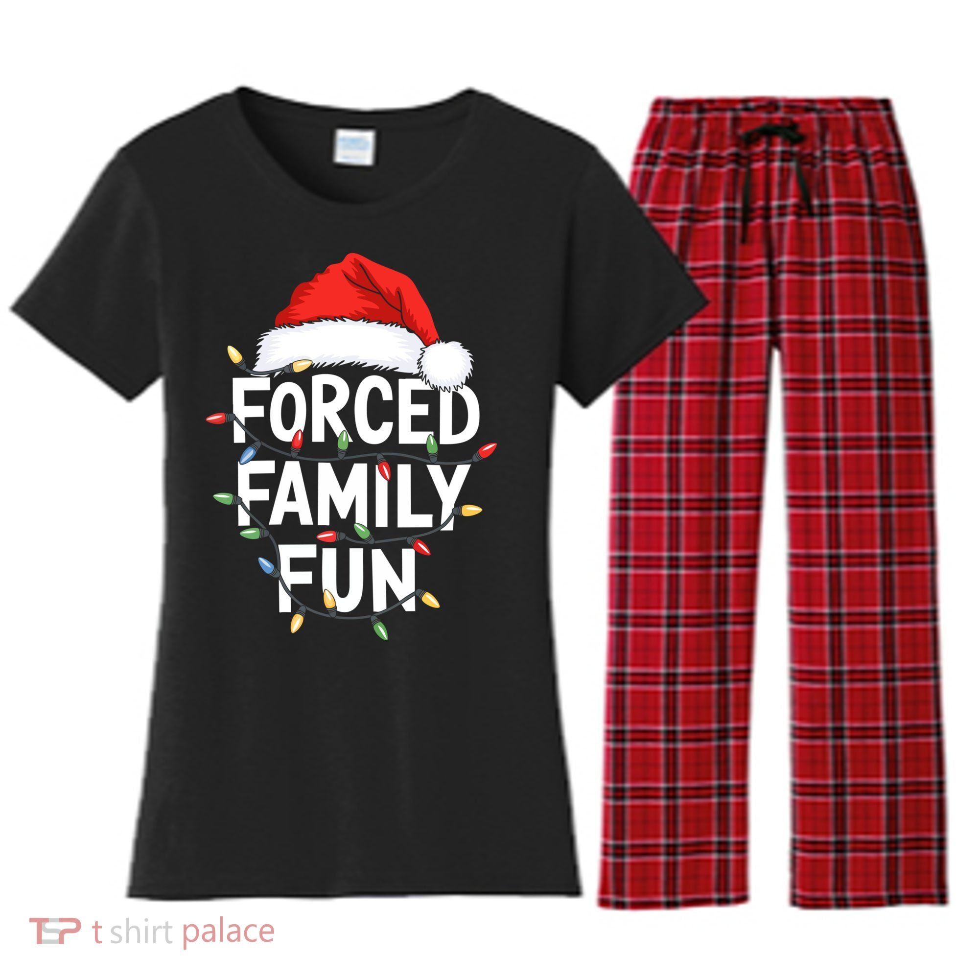 Forced Family Fun Women's Flannel Pajama Set