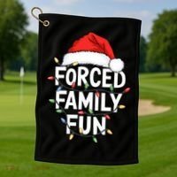 Forced Family Fun Golf Towel thumb 1