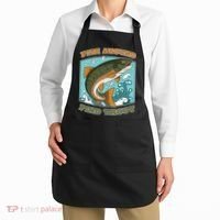 Funny Fishing Fish Around Find Trout Cast Your Line And Apron thumb 2