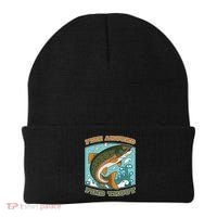 Funny Fishing Fish Around Find Trout Cast Your Line And Beanie thumb 0